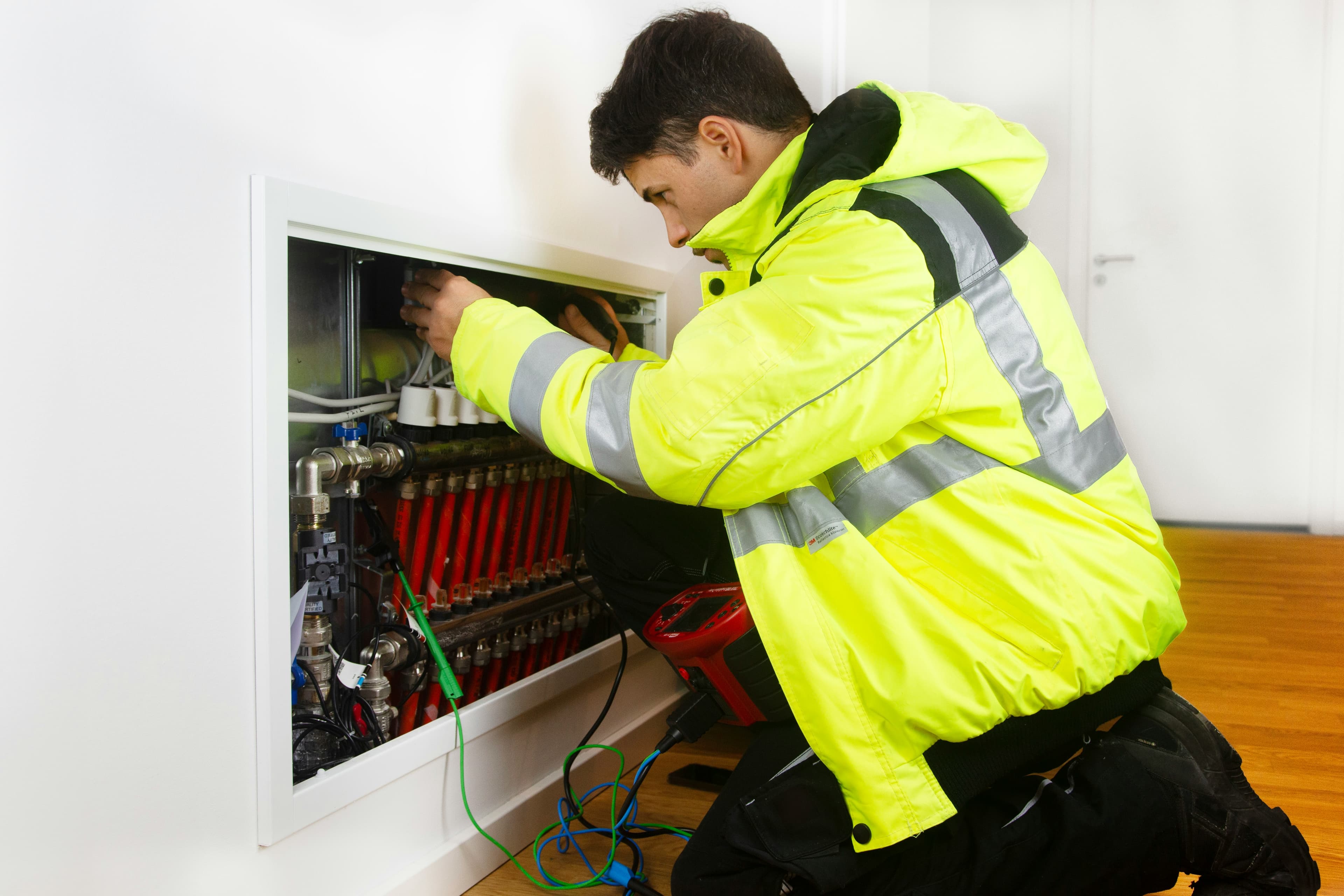 Royal Docks Electrical engineer at work